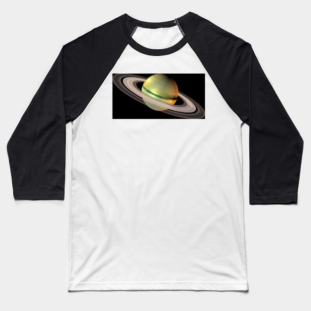 Saturn and its rings (R390/0179) Baseball T-Shirt by SciencePhoto